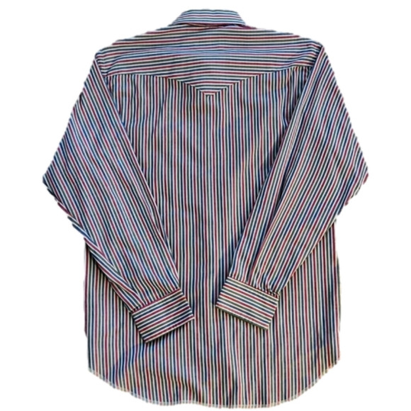 WRANGLER Multicolor Stripes Button-Up Dress Shirt - Picture 2 of 7